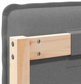 Kárpitozott fejtámla Természetes és Világosszürke 200 cm