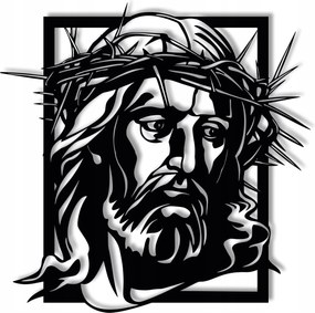 Jézus Krisztus Áttört Vászonkép 50cm Modern Vallási Dekoráció Falra