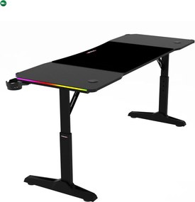 LUMEN RGB LED gamer asztal 140 × 60 cm
