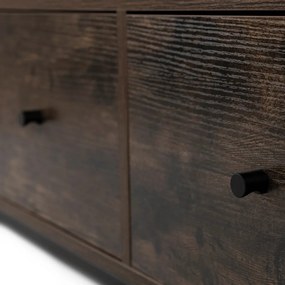 ZONE TV szekrény fiókokkal 120 cm, rusztikus tölgy