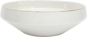 Slaterka tál 25cm Porcelán Pearl Gold fehér