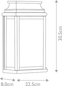 Elstead Lighting ST MARTINS ST-MARTINS-BR Fali lámpa 1x60W/E27 IP44