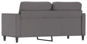 2 személyes szürke műbőr kanapé 140 cm