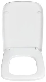 WENKO 24334100-WC-ülőke EXCLUSIVE 46,5x37 cm fehér/ezüst