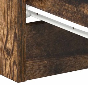 füstös tölgy színű szerelt fa éjjeliszekrény 38 x 35 x 56 cm