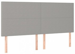 4 db világosszürke szövet fejtámla 100x5x78/88 cm