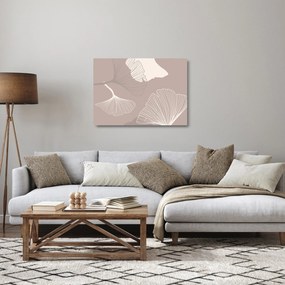 Üveg kép - Bézs színű levelek N⁰1 (70x50 cm)