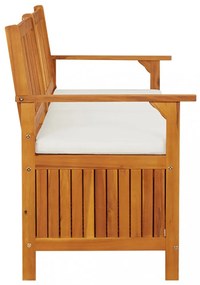 tömör akácfa tárolópad párnával 170 cm