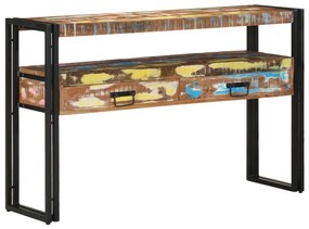 Végasztalok Többszínű 120x33x75 cm Tömör Újrahasznosított Fa és Fém