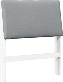 vidaXL Kárpitozott fejtámla Világosszürke 75 cm Tömör fenyőfa