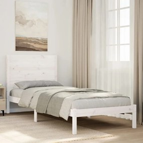 fehér tömör fa extra hosszú ágykeret matrac nélkül 100 x 220 cm
