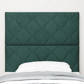 Fejtámla Gyémánt Blokk Design Sötét Zöld 90 cm Bársony, Fejtámla Gyémánt Blokk Design Sötét Zöld 180 cm Bársony
