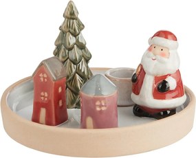 WINTER VILLAGE kerámia  gyertyatartó 15cm