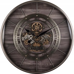 Nagy Kerek Falióra mozgatható fogaskerekekkel átm. 70cm modern loft