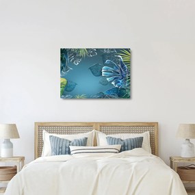 Kép - Trópusi növények levelei (üvegen) (70x50 cm)