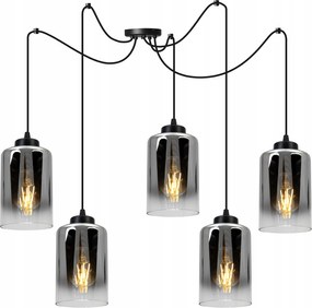 Mennyezeti Lámpa Lógó Csillár Fekete Csillogó Pók Loft Üveg Színek