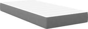 vidaXL Ágy Matrac matracmal Világosszürke 80 x 200 cm szövet