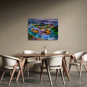 Kép - éjszakai panoráma (üvegen) (70x50 cm)