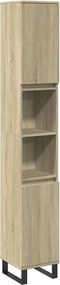 vidaXL sonoma tölgy színű szerelt fa fürdőszobaszekrény 30x30x190 cm