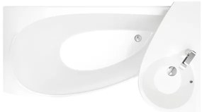 Ravak XJ1L1100000 - Függesztett mosdó AVOCADO 85x45 cm öntött márvány/fehér