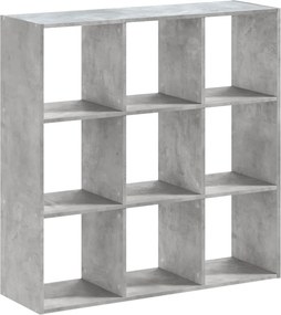vidaXL betonszürke szerelt fa könyvespolc 102 x 32 x 102 cm