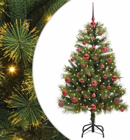 vidaXL Műanyag Hajtogatós Karácsonyfa Tojásokkal Zöld 150 cm