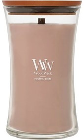 WoodWick Illatosító gyertya nagy váza PatchouliCreme, 609 g