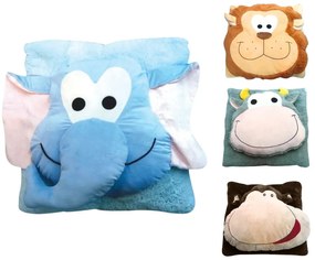 Gyerek párna CUDDLI FRIENDS 70x70 cm plüss - több színben Termék színe: Sötétbarna