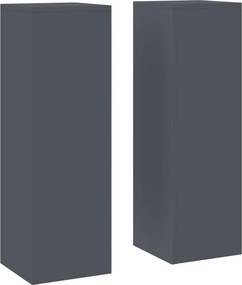 vidaXL Növényállvány 2 pcs Antracit 24 x 24 x 75 cm Acél