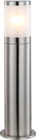 Globo 32015 Kültéri álló inox ,müanyag fehér, csíkos, IP44, ø: 140, H:500, exkl. 1xE27 60W 230V