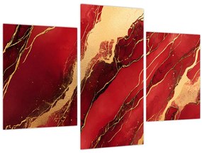 Kép - Vörös-arany márvány (90x60 cm)