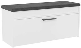 Aldabra Parma cipőtároló pad, 100x49x35 cm, fehér