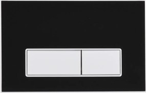 Öblítőgomb Jomo Werit JomoTech WC-állványhoz, üveg, fekete