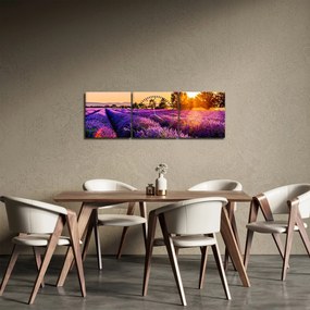 A levendula mező képe (órával) (90x30 cm)