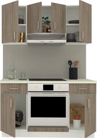 Benita konyhabútor szett V5, 140 cm - Sonoma Tölgy-Fehér N