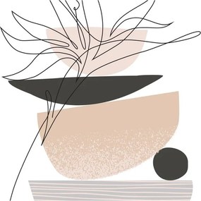 Kép - Vonal művészeti virágok N⁰1 (120x50 cm)