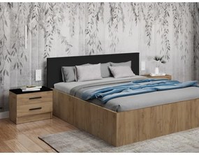 Éjjeli szekrényke TOD tölgy craft/fekete