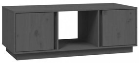 szürke tömör fenyőfa dohányzóasztal 110x50x40 cm