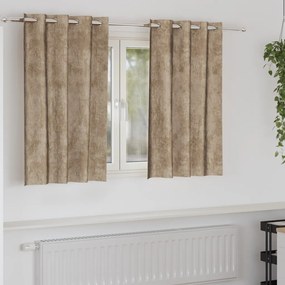Függöny függönyökkel 2 pcs pezsgőszín 140 x 140 cm Bársony