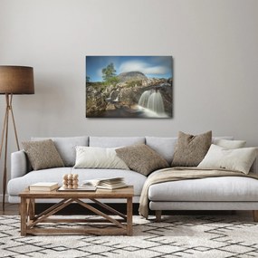 Vízesések és hegyek képe (70x50 cm)