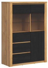 Vitrin Walton REG2W2S (nagy tölgy + fekete tölgy). Akció -18%. 1074200