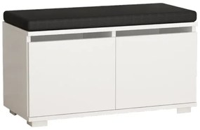 Cipősszekrény DRAGO 42x80 cm fehér/fekete