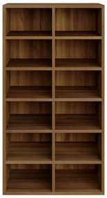 barna tölgy színű szerelt fa cipőtartó 54 x 34 x 100,5 cm