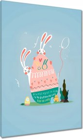 Vászonkép 70x100 Nyúl Húsvét