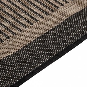 sötétbarna lapos szövésű kültéri szőnyeg 100 x 200 cm