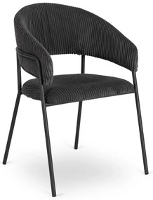 Fekete Kordbársony Étkezőszék TINKA