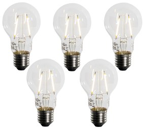 5 darabos E27 LED izzókészlet A60 alkonyatérzékelővel 2,5W 250 lm 2200K