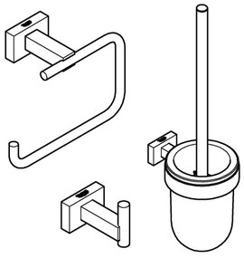 GROHE 40757001 - ESSENTIALS CUBE kiegészítőkészlet, fényes króm