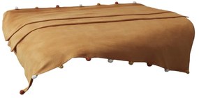 Mustársárga fleece ágytakaró 150x200 cm Pom Pom – Mijolnir