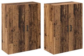 Fali Szekrények 2 pcs Régi fa 69.5 x 34 x 90 cm Faanyag